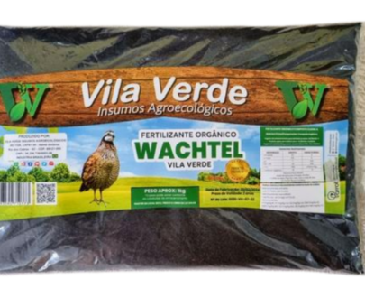 "Pacote de 1kg de Fertilizante Orgânico Wachtel da Vila Verde, refil econômico, ideal para nutrição sustentável de plantas."